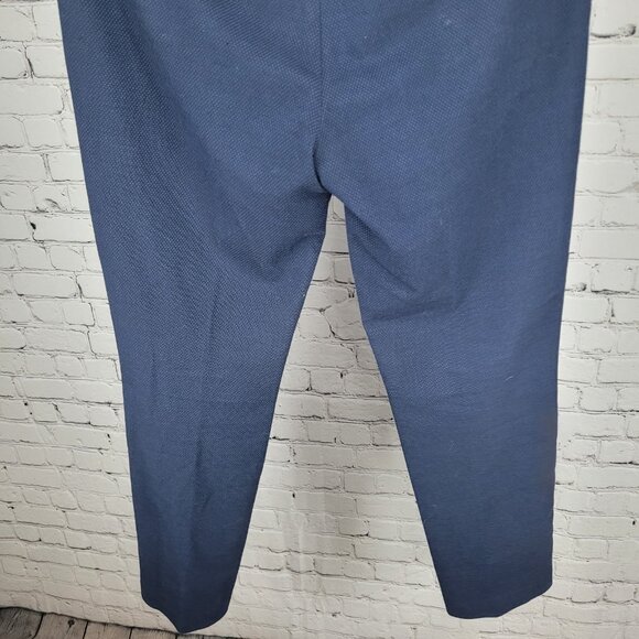 Ted Baker Blue Textured Stretch Flat Front Straight Dress Pants Size 32 (32x31) - Picture 8 of 15
